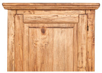 Biscottini Stipo Country in legno massello di tiglio finitura naturale L72xPR40xH173 cm. Made in Italy