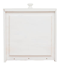 Biscottini Tavolino Country in legno massello di tiglio struttura bianca anticata e finitura naturale L80xPR38xH80 cm Made in Italy