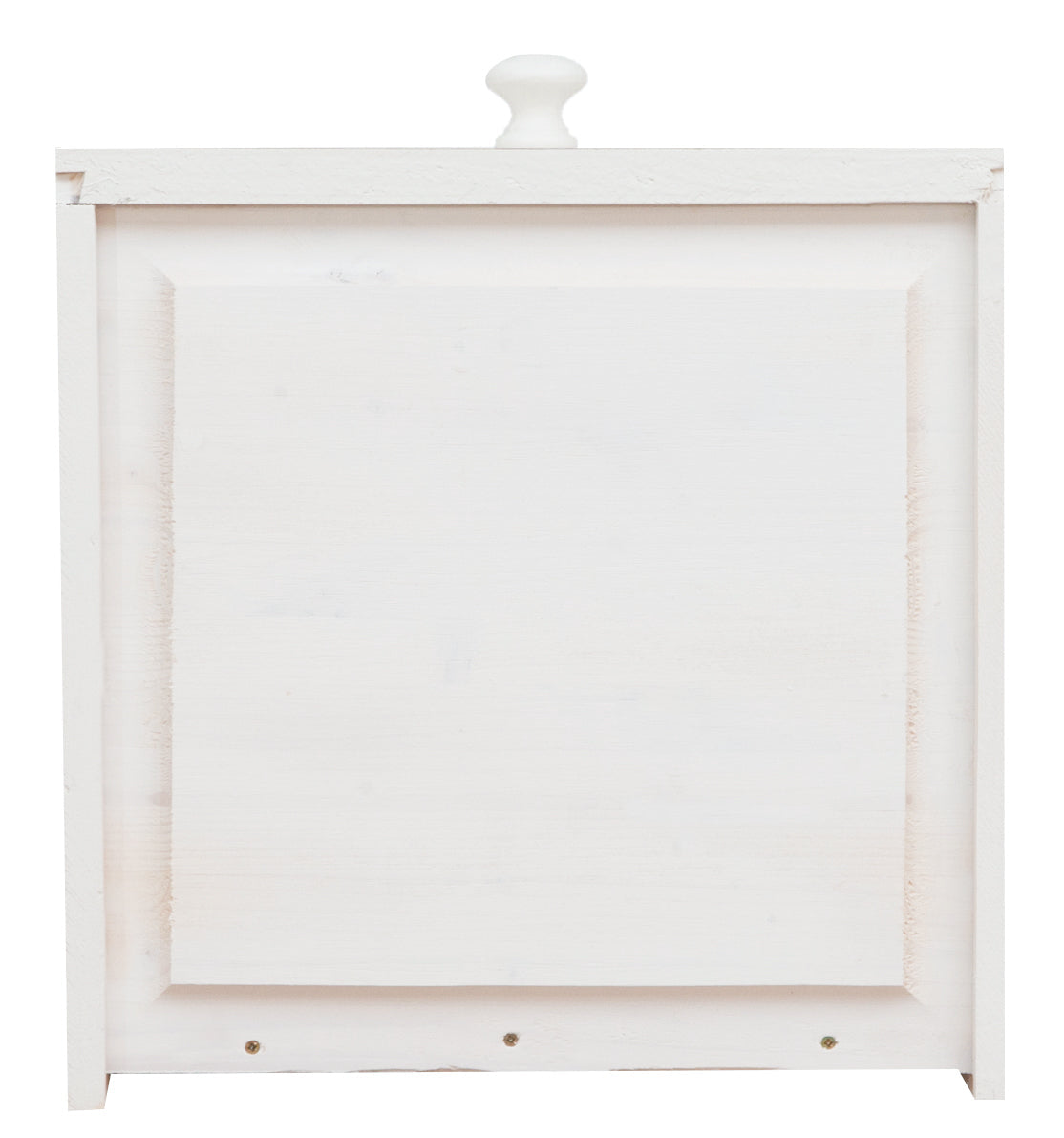 Biscottini Tavolino Country in legno massello di tiglio struttura bianca anticata piano finitura naturale L80xPR38xH80 cm. Made in Italy