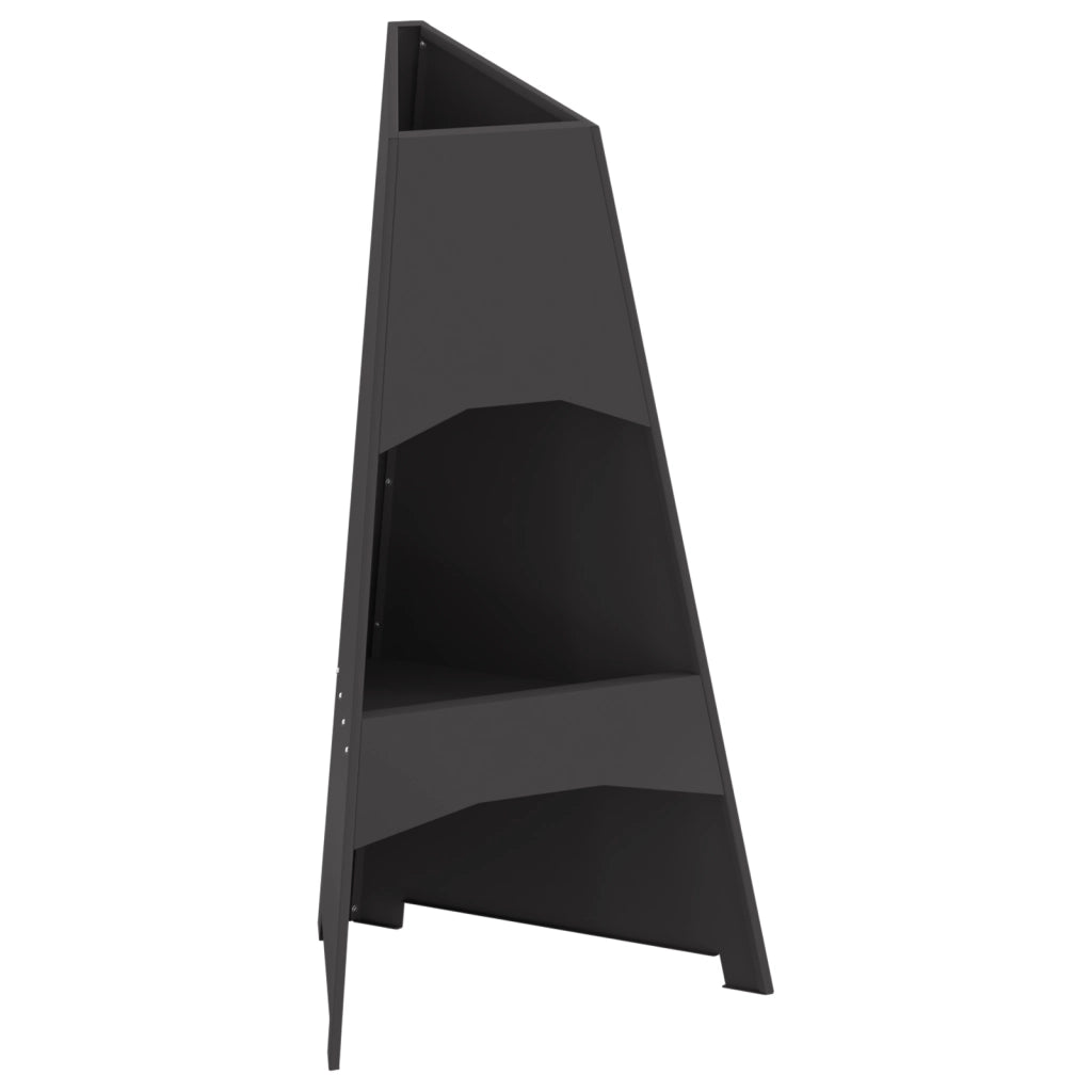 Braciere Piramidale Nero 50x45x95 cm Acciaio