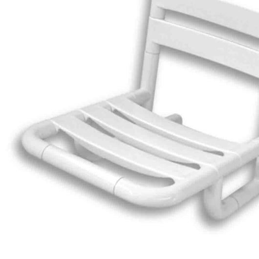 Sedile asportabile per doccia con doghe bianche