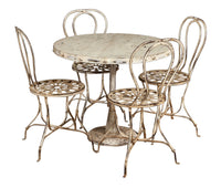 Biscottini TAVOLO PIEGHEVOLE IN FERRO BATTUTO FINITURA BIANCA ANTICATA dimensioni Offerta