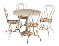 Biscottini TAVOLO PIEGHEVOLE IN FERRO BATTUTO FINITURA BIANCA ANTICATA dimensioni Offerta