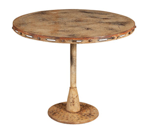 Biscottini TAVOLO PIEGHEVOLE IN FERRO BATTUTO FINITURA CREMA ANTICATA dimensioni lunghezza