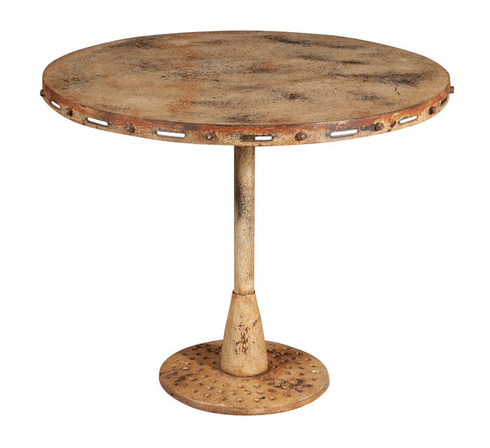 Biscottini TAVOLO PIEGHEVOLE IN FERRO BATTUTO FINITURA CREMA ANTICATA dimensioni lunghezza