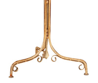 Biscottini TAVOLO ROTONDO PIEGHEVOLE IN FERRO BATTUTO FINITURA CREMA ANTICATA dimensioni