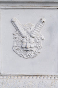 Biscottini Vaso con base in fusione di ghisa finitura bianca anticata Molto Stabile