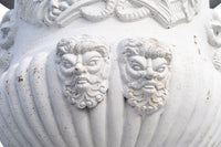 Biscottini Vaso con base in fusione di ghisa finitura bianca anticata Molto Stabile