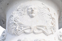 Biscottini Vaso con base in fusione di ghisa finitura bianca anticata Molto Stabile