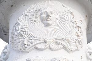 Biscottini Vaso con base in fusione di ghisa finitura bianca anticata Molto Stabile