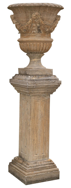 Biscottini Vaso con base in pietra L65xPR65xH198 cm completo base, dimensioni Offerta