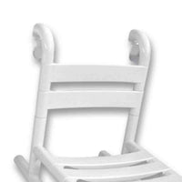 Sedile asportabile per doccia con doghe bianche