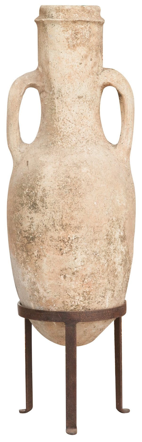 Biscottini Vecchia anfora giara con manici in terracotta L28xPR28xH63 cm diametro altezza