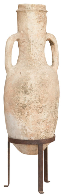 Biscottini Vecchia anfora giara con manici in terracotta L28xPR28xH63 cm diametro altezza