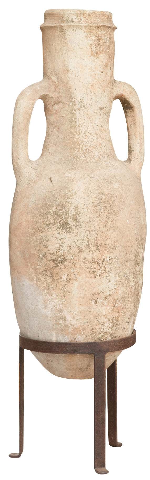 Biscottini Vecchia anfora giara con manici in terracotta L28xPR28xH63 cm diametro altezza