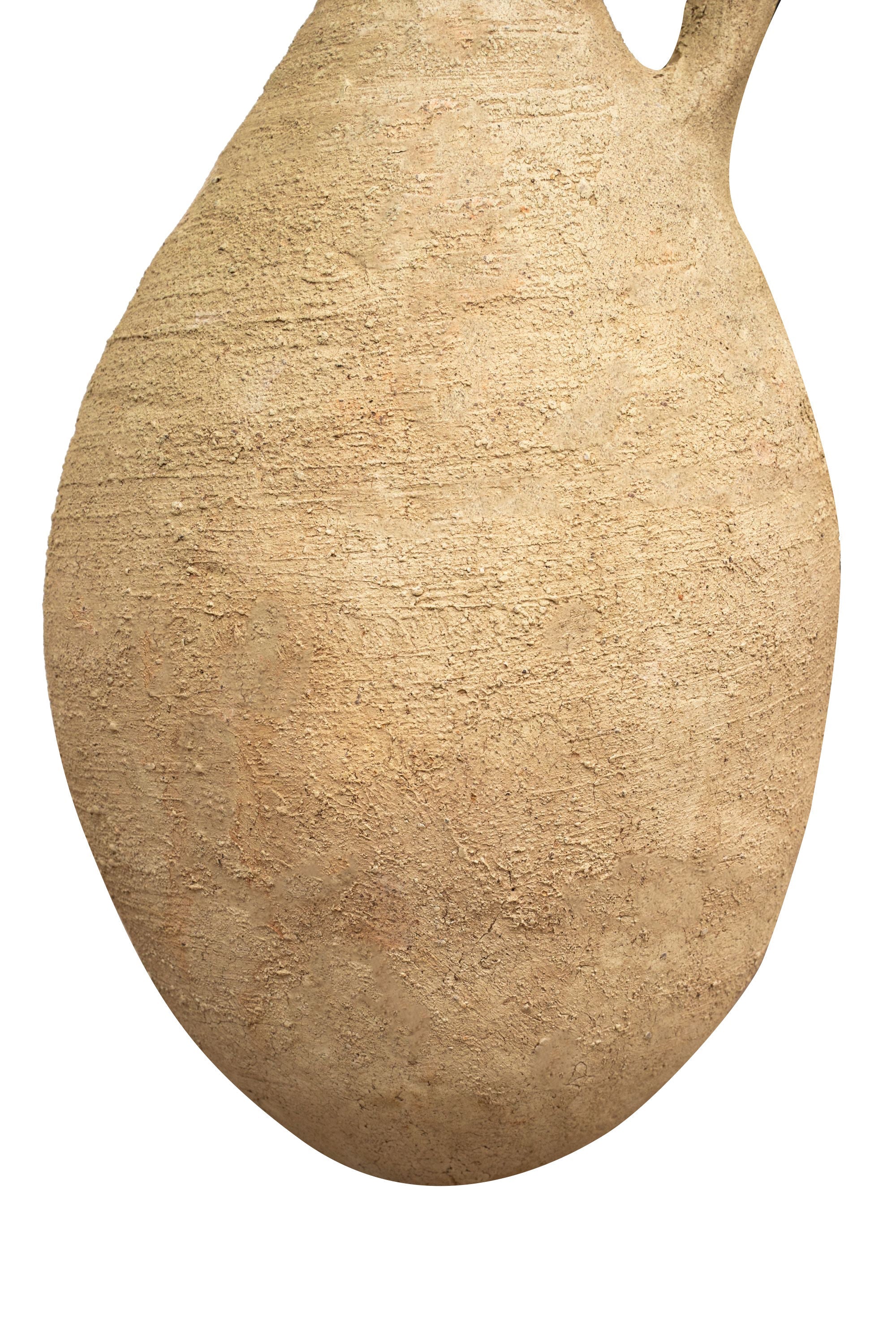 Biscottini Vecchia anfora giara con manico in terracotta L27xPR27xH60 cm manici diametro