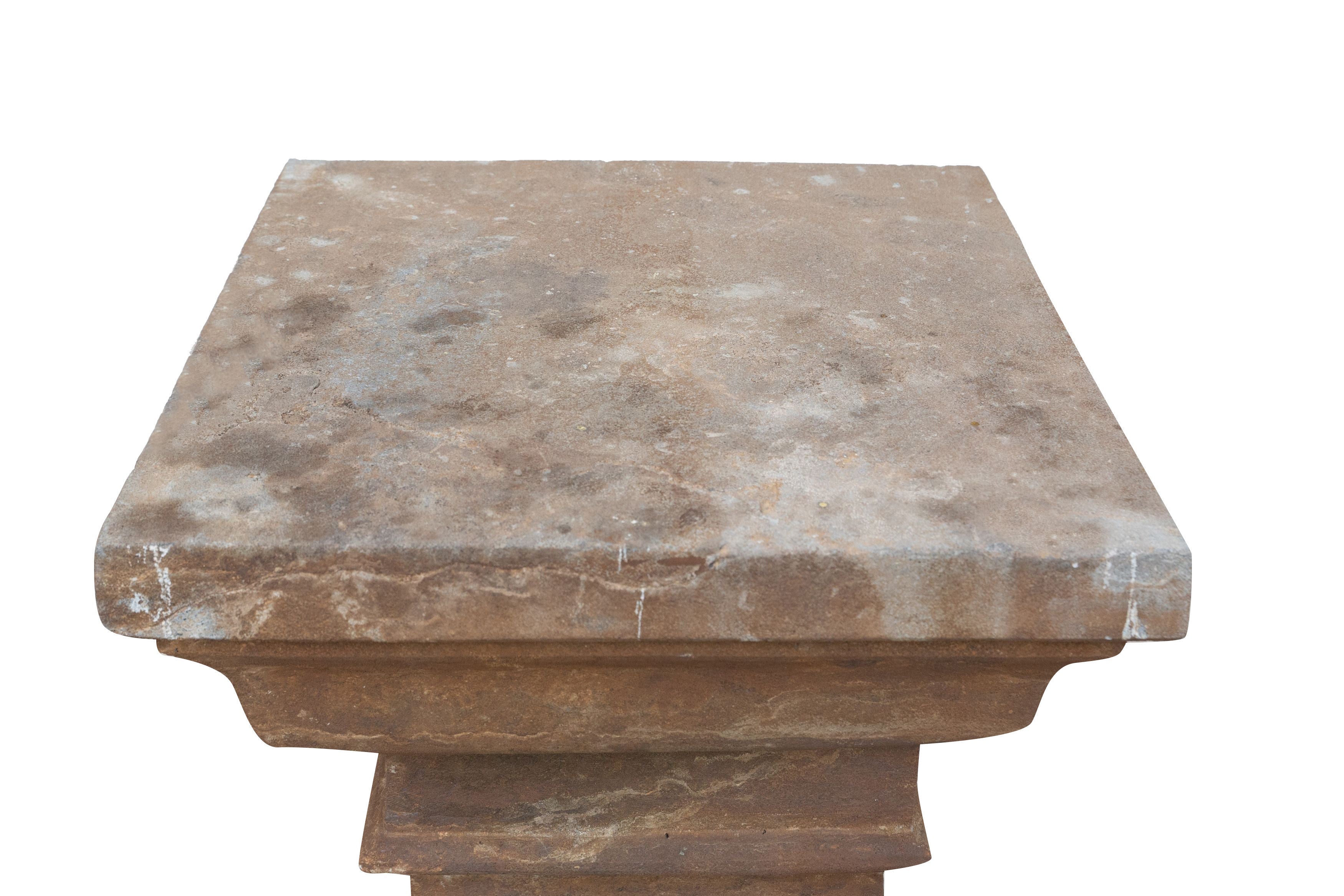 Biscottini Vecchia base portavaso in pietra Molto solida robusta Offerta Speciale Qualità