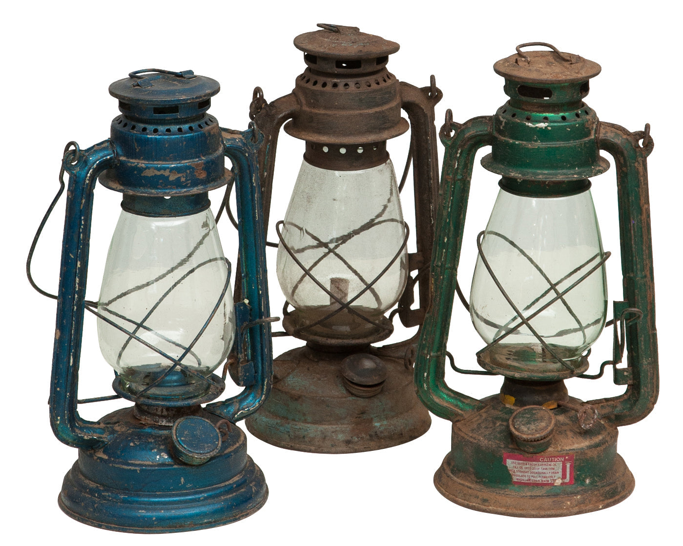 Biscottini Vecchia lanterna miniera a petrolio in metallo L15xPR15xH32 cm finiture assortite