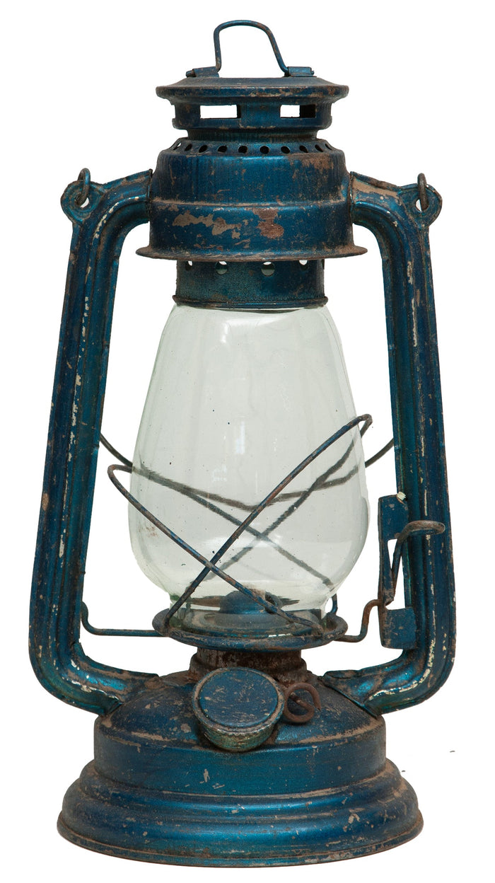 Biscottini Vecchia lanterna miniera a petrolio in metallo L15xPR15xH32 cm finiture assortite