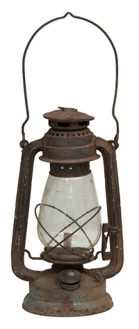 Biscottini Vecchia lanterna miniera a petrolio in metallo L15xPR15xH32 cm finiture assortite