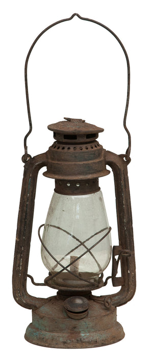 Biscottini Vecchia lanterna miniera a petrolio in metallo L15xPR15xH32 cm finiture assortite