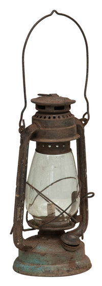 Biscottini Vecchia lanterna miniera a petrolio in metallo L15xPR15xH32 cm finiture assortite