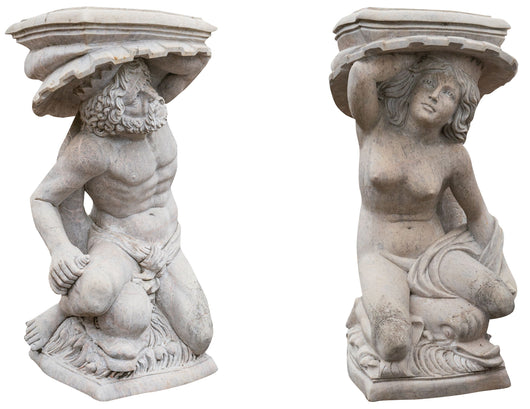 Biscottini Vecchie statue raffiguranti i dei del mare Molto solide robuste Offerta