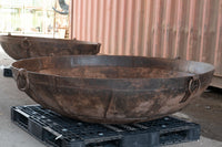 Biscottini VECCHIO CONTENITORE IN FERRO BATTUTO /crogiolo braciere dimensioni Offerta