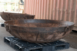 Biscottini VECCHIO CONTENITORE IN FERRO BATTUTO /crogiolo braciere dimensioni Offerta