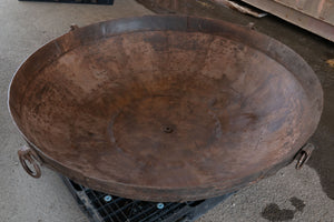 Biscottini VECCHIO CONTENITORE IN FERRO BATTUTO /crogiolo braciere dimensioni Offerta