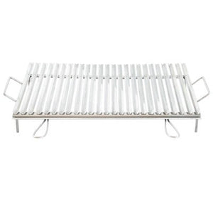 BISTECCHIERA DIETETICA INOX graticola in acciaio 4 manici cm. 70x45
