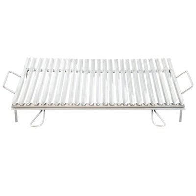 BISTECCHIERA DIETETICA INOX graticola in acciaio 4 manici cm. 70x45