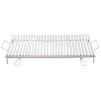 BISTECCHIERA GRATICOLA DIETETICA INOX graticola in acciaio 4 manici CM. 80X60