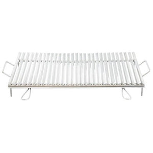 BISTECCHIERA GRATICOLA DIETETICA INOX graticola in acciaio 4 manici CM. 80X60