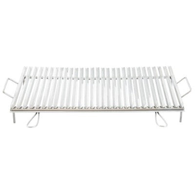 BISTECCHIERA GRATICOLA DIETETICA INOX graticola in acciaio 4 manici CM. 80X60