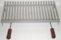 BISTECCHIERA GRATICOLA GERIGLIA INOX RACCOGLISUGO CON PIEDI APPOGGIO CM.80X36