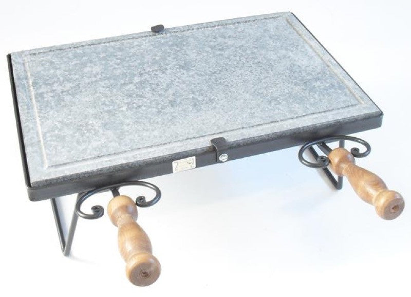 BISTECCHIERA IN PIETRA OLLARE ALPINA CM 50X30 TELAIO FORGIATO CRUCCOLINI