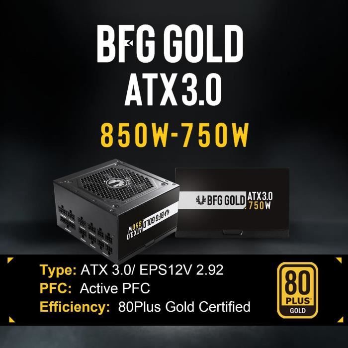 BITFENIX BFG GOLD 850W (80+ Gold) ATX 3.0 - Alimentatore PC - 850W
