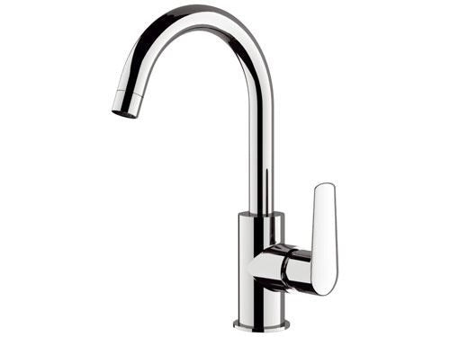 Rubinetto per cucina con bocca alta girevole, modello corto - serie vanity
