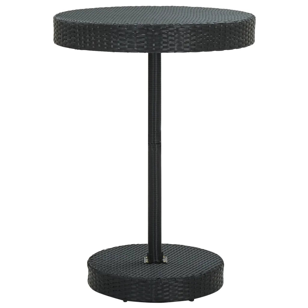 Set Bar da Giardino 5 pz in Polyrattan Nero cod mxl 34954
