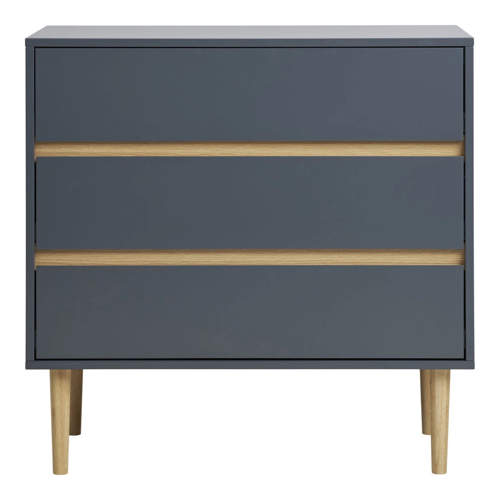 Cassettiera Bisley, Grigio, MDF, 40x80x80 cm