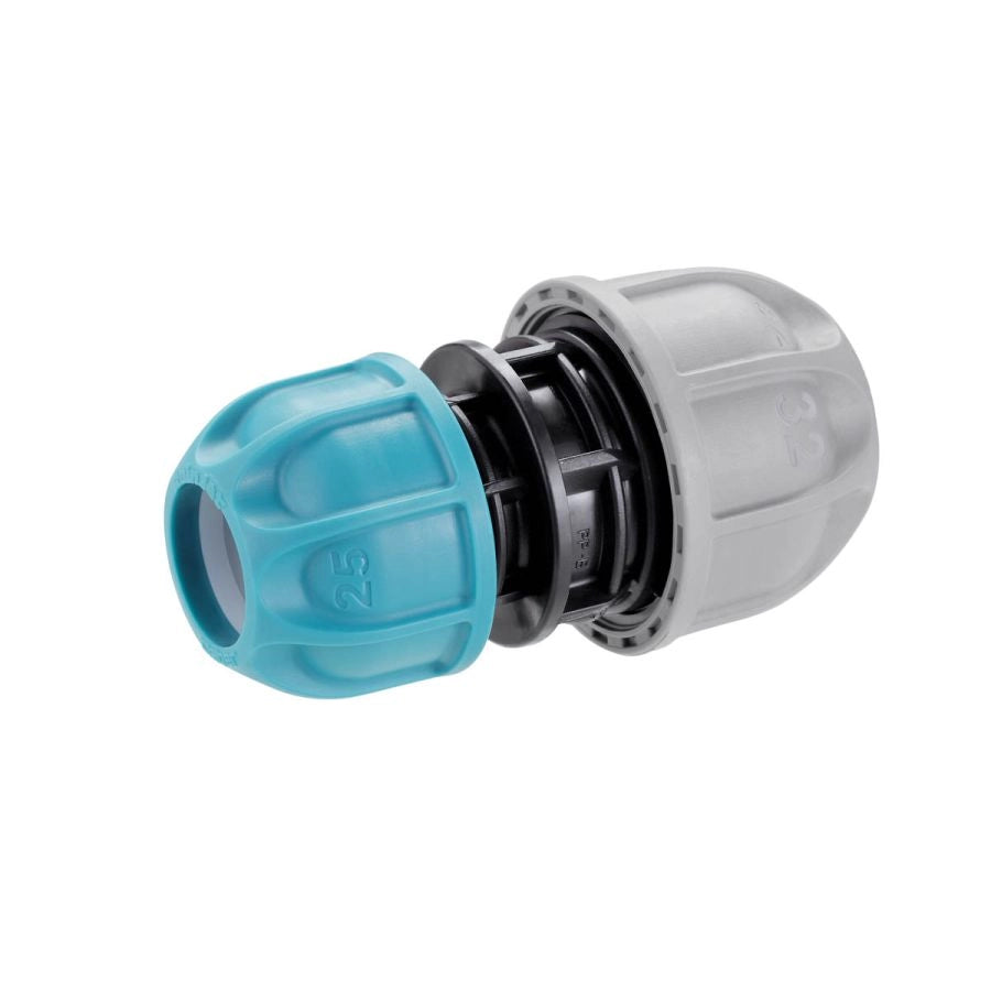 RACCORDO CLABER CONGIUNZIONE TUBI IRRIGAZIONE POLIETILENE DA DIAMETRO 25 A 32 MM