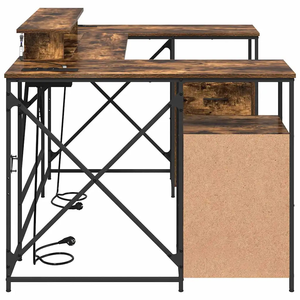 Scrivania Rovere fumé 182 x 101 x 87,5 cm Legno multistrato 3376138