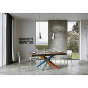 Tavolo allungabile 200/304x90 cm Volantis Premium telaio Multicolore 4/B - Noce