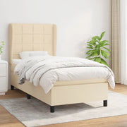 Giroletto a Molle con Materasso Crema 100x200 cm in Tessuto 3127946