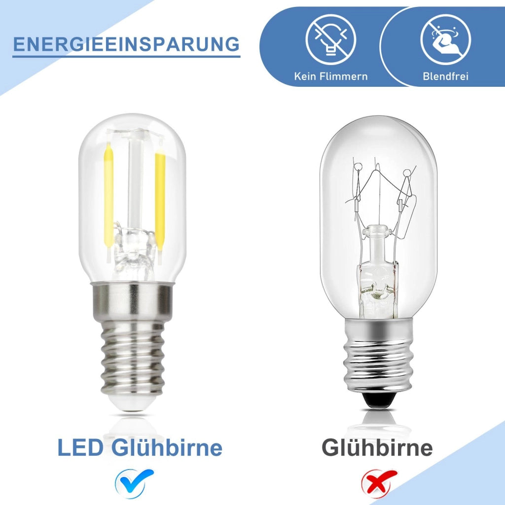 ZMH Lampadine LED Lampadine LED E14 Lampadine vintage T22 2W E14 2 pezzi bianco freddo 6000K