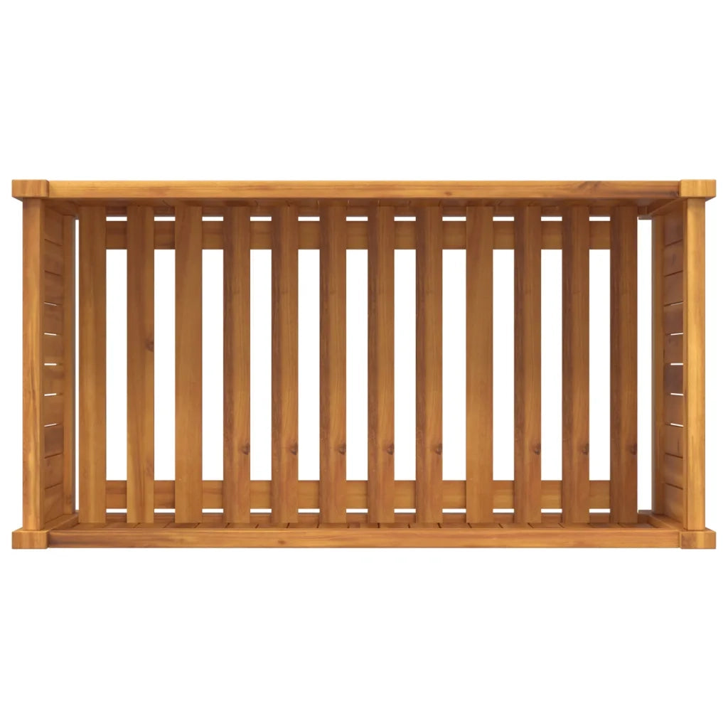 Fioriera Giardino con Rivestimento 80x42x40 cm Massello Acacia 366435