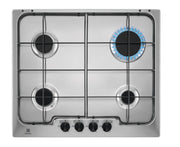Electrolux rgg6242oox piano cottura inox da incasso a gas 4 fuochi serie 300 soft line 60cm