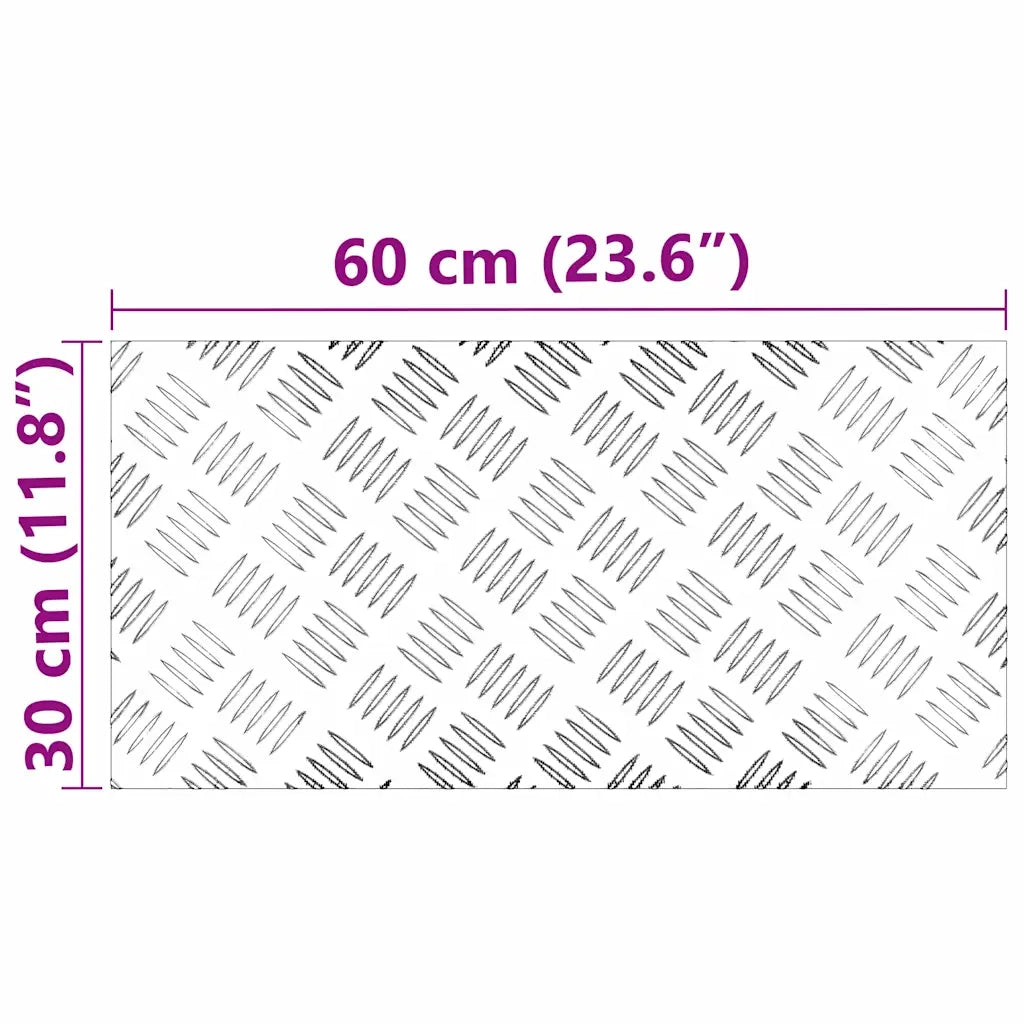 Gradini per Scale 2 pcs Argento 60 x 30 cm Alluminio 4104297