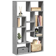 Libreria-Scaffale per Libri-Mobile di Stoccaggio Grigio Sonoma 72x20x120 cm in Truciolato
